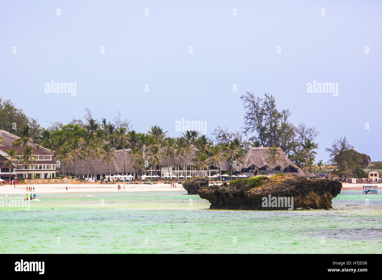 Vista sulla spiaggia. Watamu, Kenya. Foto Stock