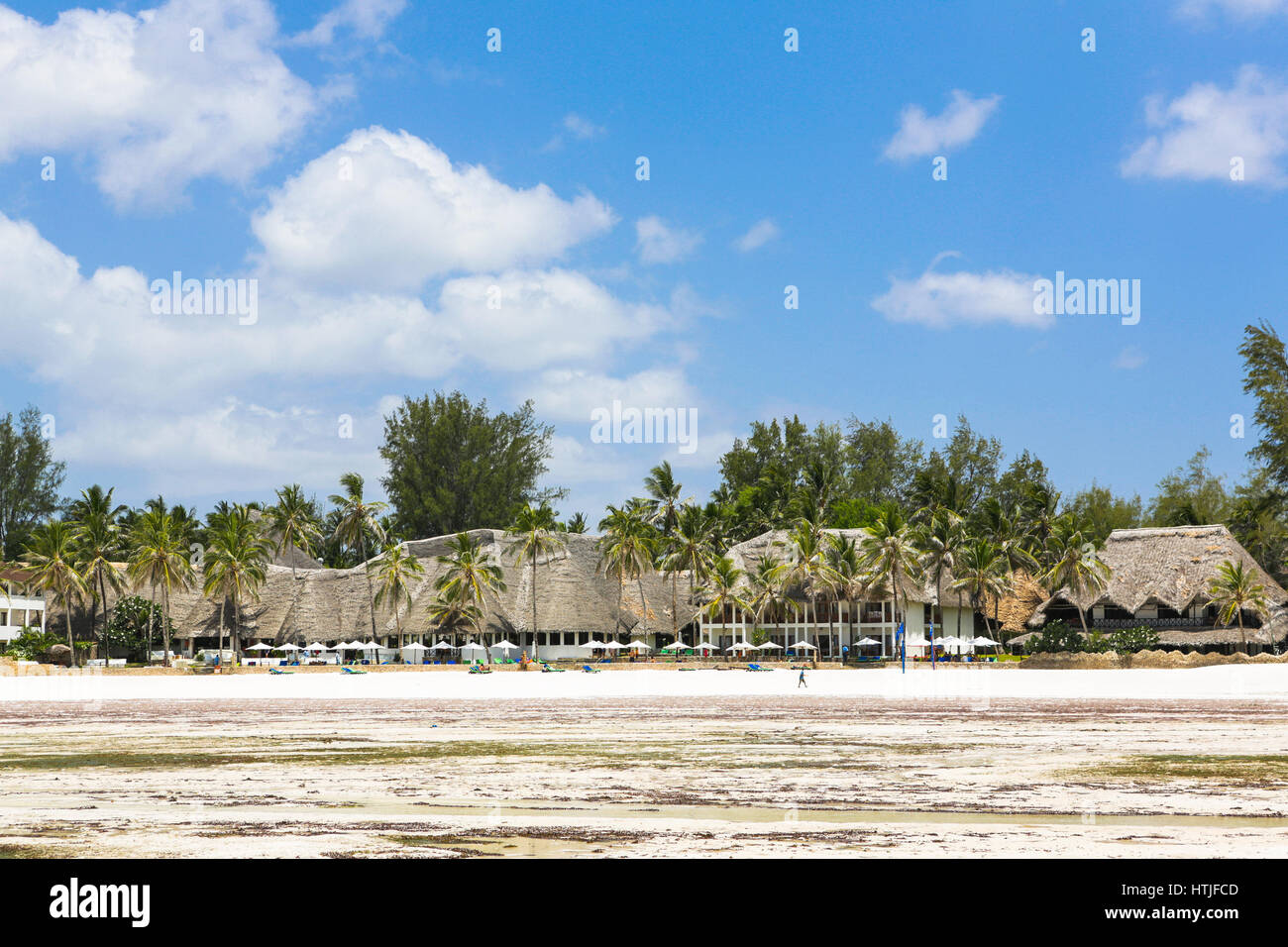 Vista sulla spiaggia. Watamu, Kenya. Foto Stock