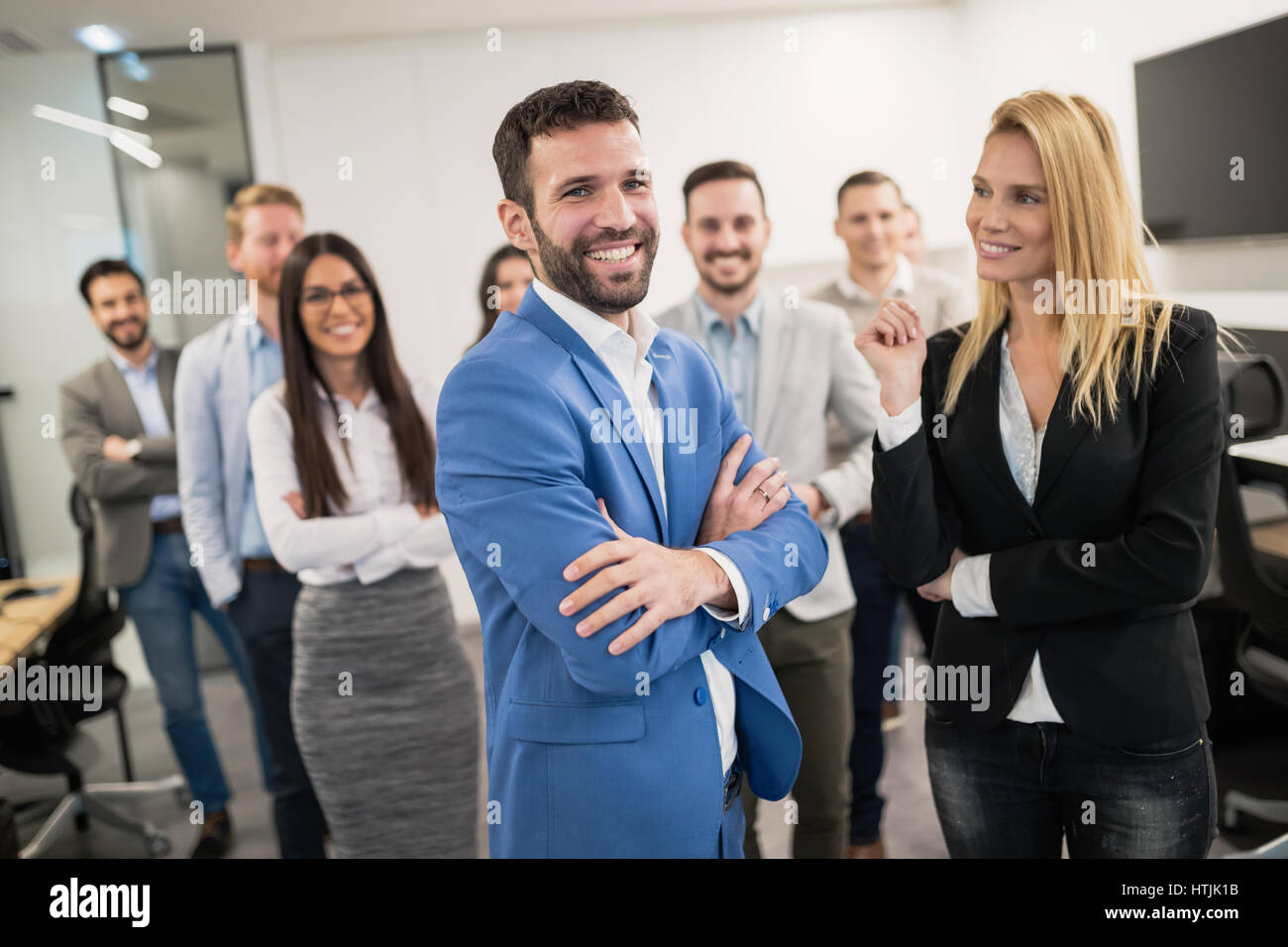 Gruppo professionale di business di successo di persone alla società office Foto Stock