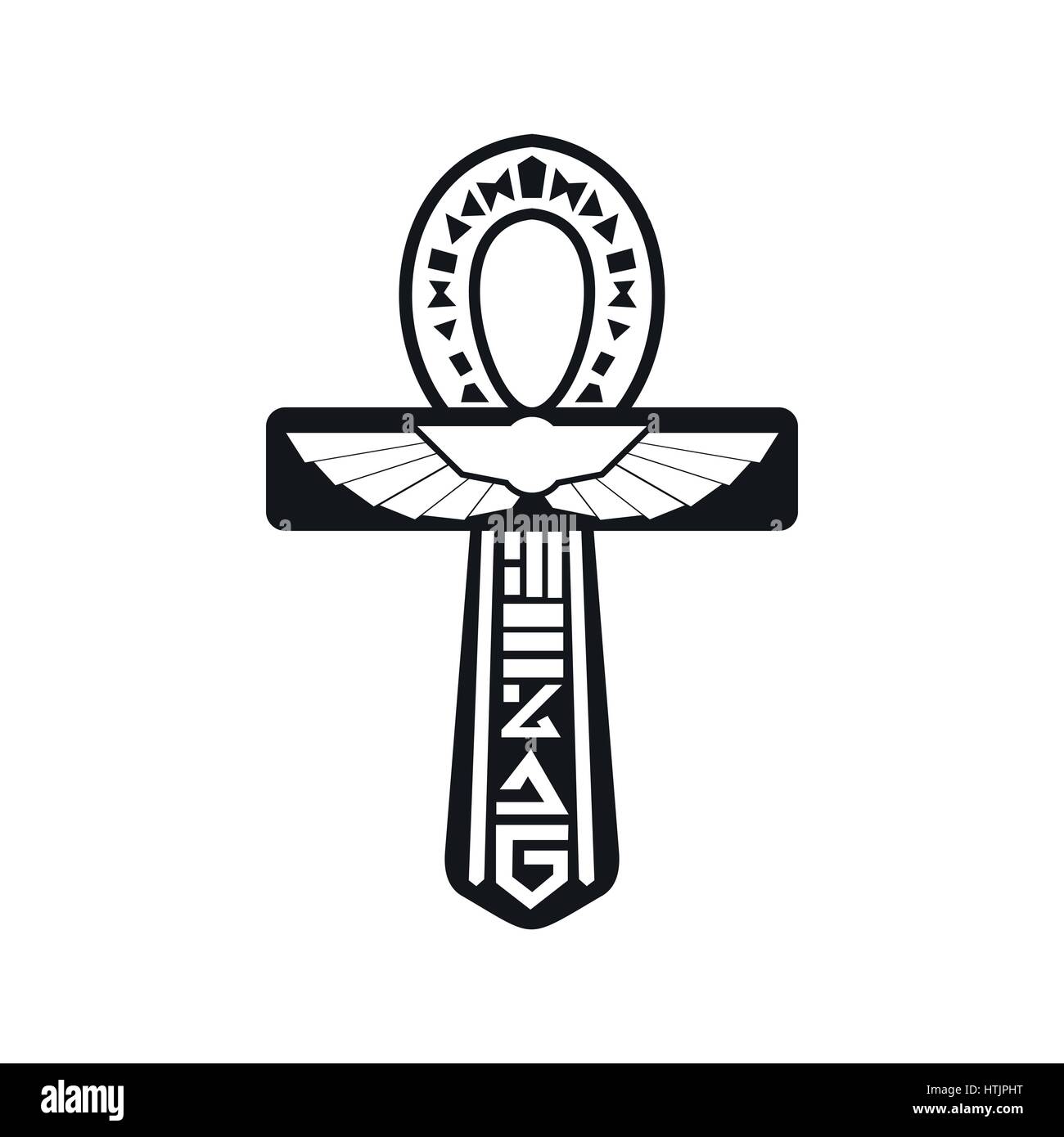 Ankh Egitto icona, stile semplice Illustrazione Vettoriale