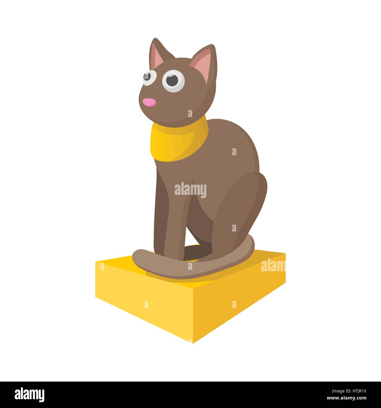 Gatto egiziano icona, stile cartoon Illustrazione Vettoriale