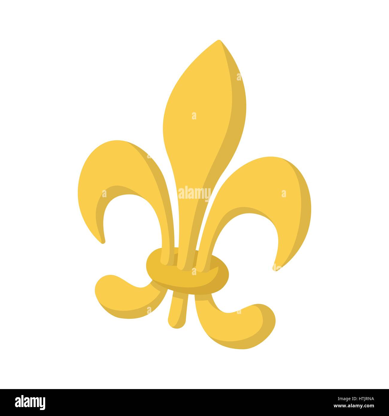 Royal giglio francese icona, stile cartoon Illustrazione Vettoriale