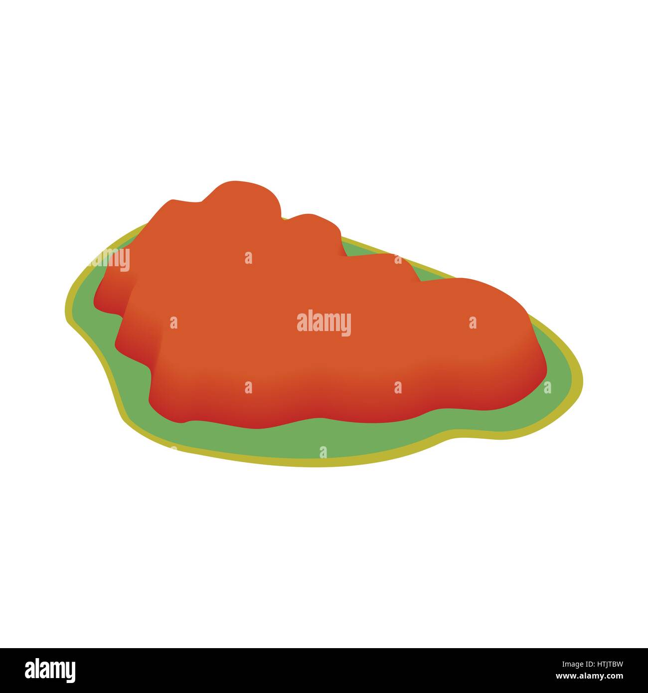 Ayers Rock, Australia icona isometrica 3d style Illustrazione Vettoriale