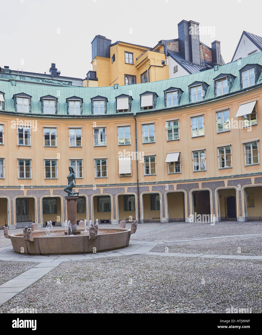 La scultura "orgone" (mattina) da Ivar Johnsson (1962), Brantingtorget (19540's), Gamla Stan, Stoccolma, Svezia e Scandinavia Foto Stock