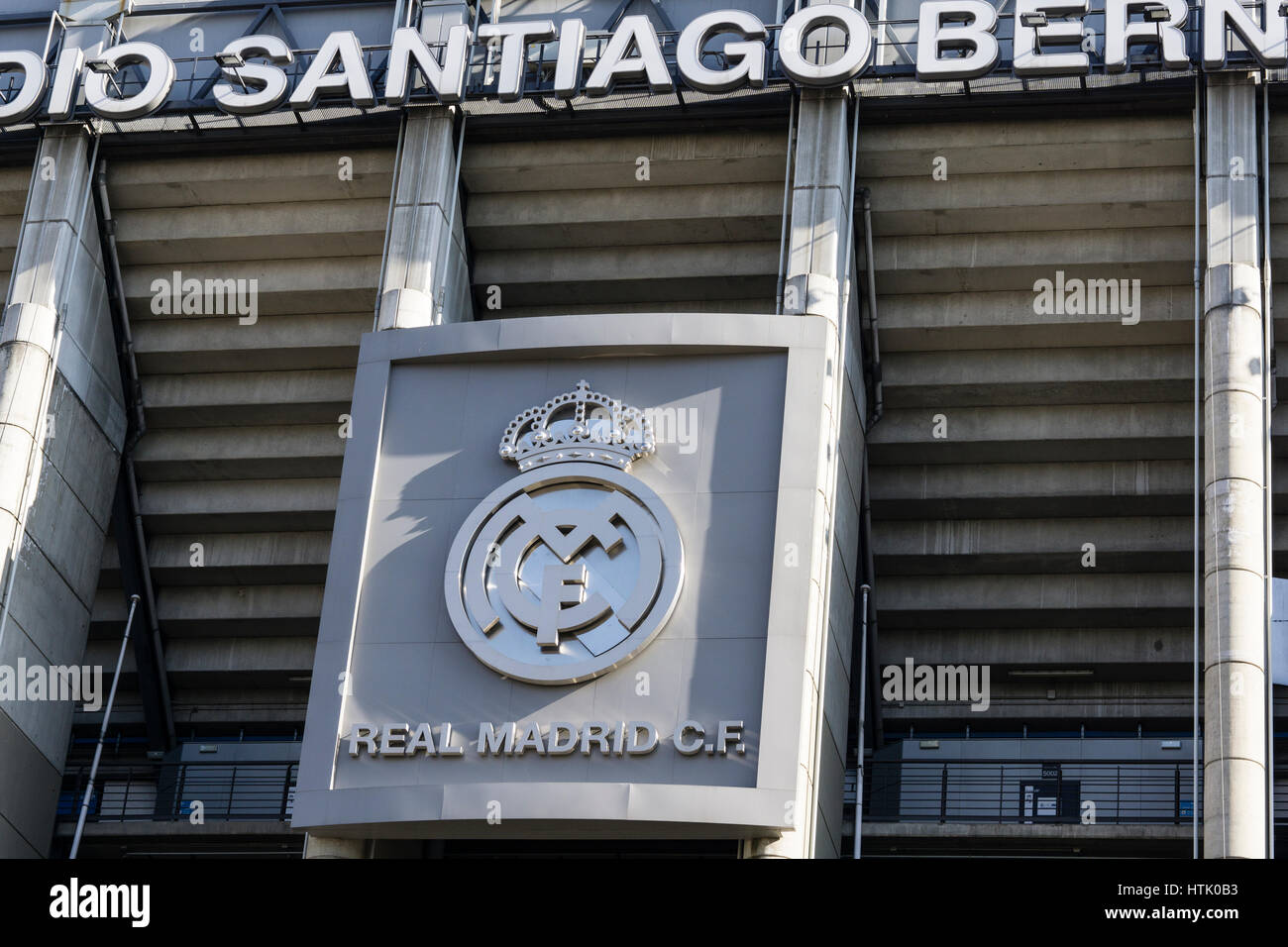 Stadio Santiago Bernabéu, città di Madrid, Spagna. Foto Stock