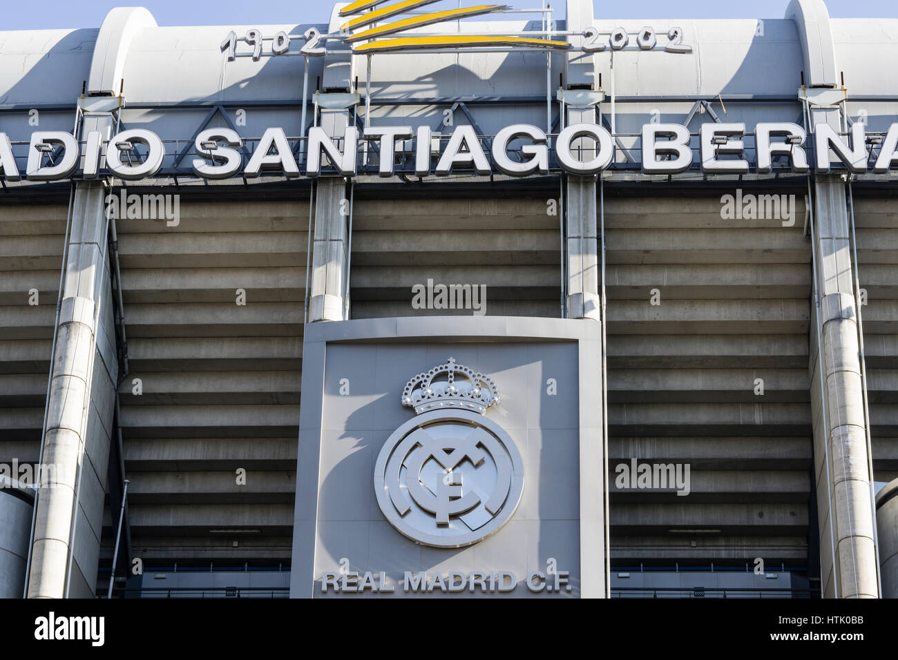 Stadio Santiago Bernabéu, città di Madrid, Spagna. Foto Stock