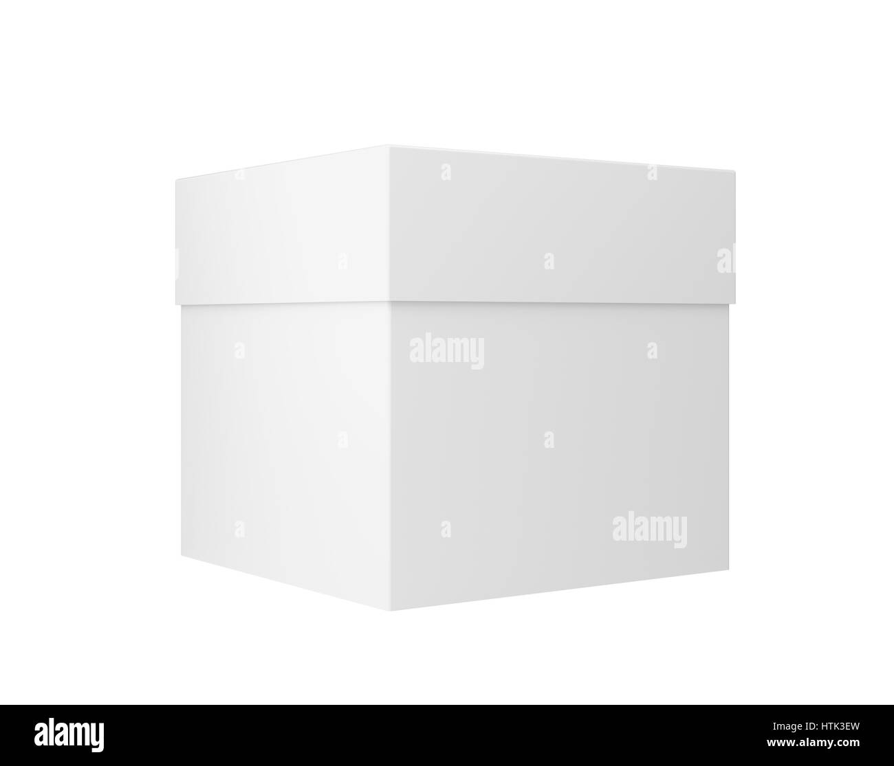 Un pacchetto vuoto isolato su sfondo bianco. Il rendering 3D Foto Stock