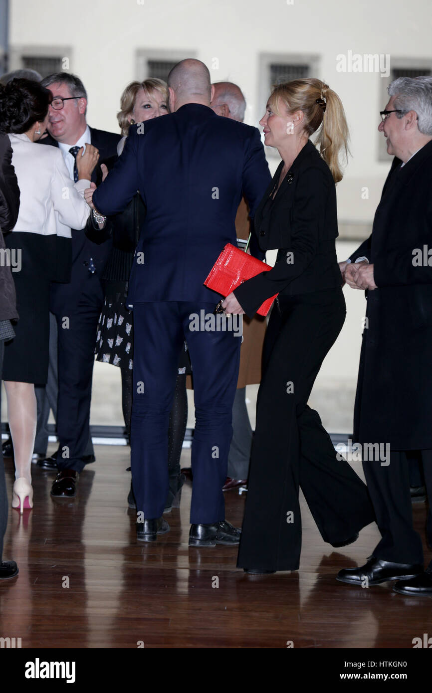 Madrid, Spagna. 13 Mar, 2017. Esther Koplowitz Alcocer durante l imposizione della grande croce di Alfonso X el Sabio nel Museo Reina Sofia in Madrid. 13/03/2017 Credit: Gtres Información más Comuniación on line,S.L./Alamy Live News Foto Stock