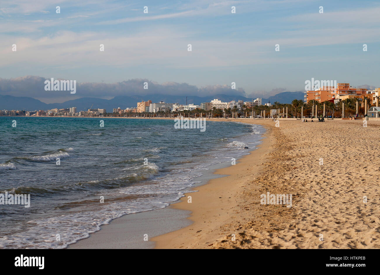 Strand, Platja de Palma, El Arenal, Mallorca. Foto Stock