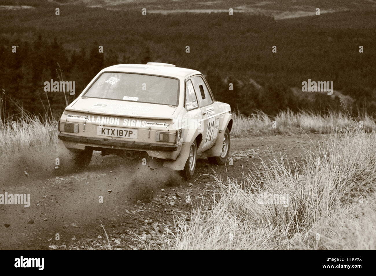 Rally su vetture rally stage speciale Foto Stock