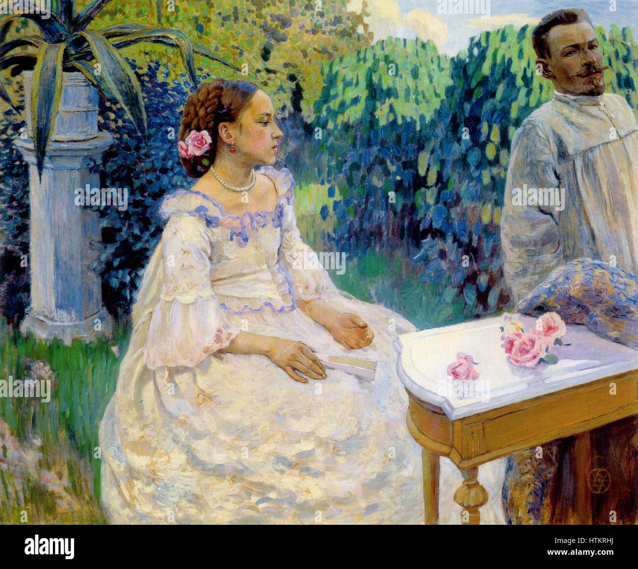 Borisov-Musatov, autoritratto con suor 1898 Foto Stock