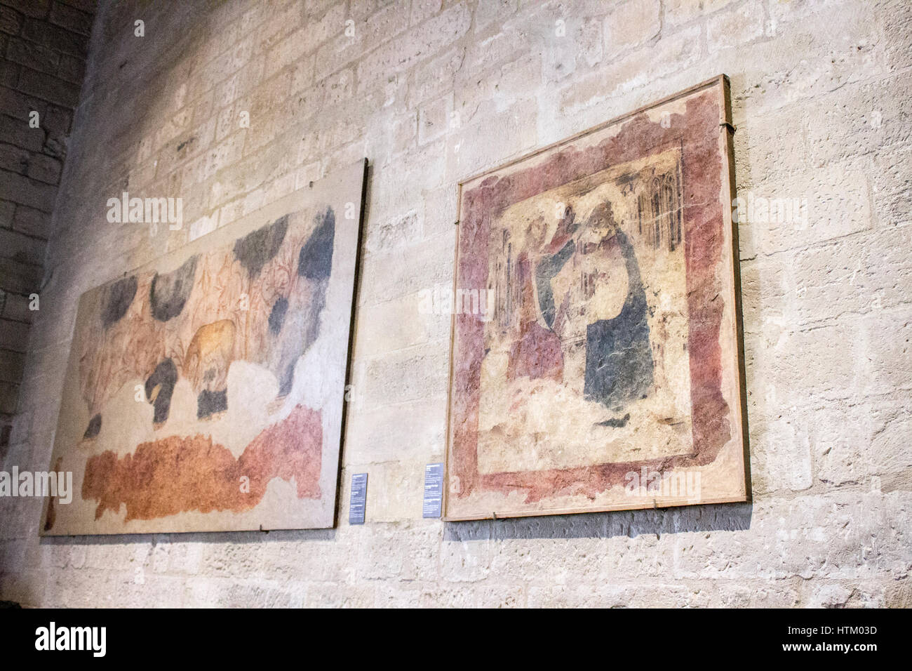 All'interno del Palais des Papes o Palazzo Papale, uno dei più grandi e medievali più importanti edifici gotici in Europa. Un sito del Patrimonio Mondiale dal 19 Foto Stock