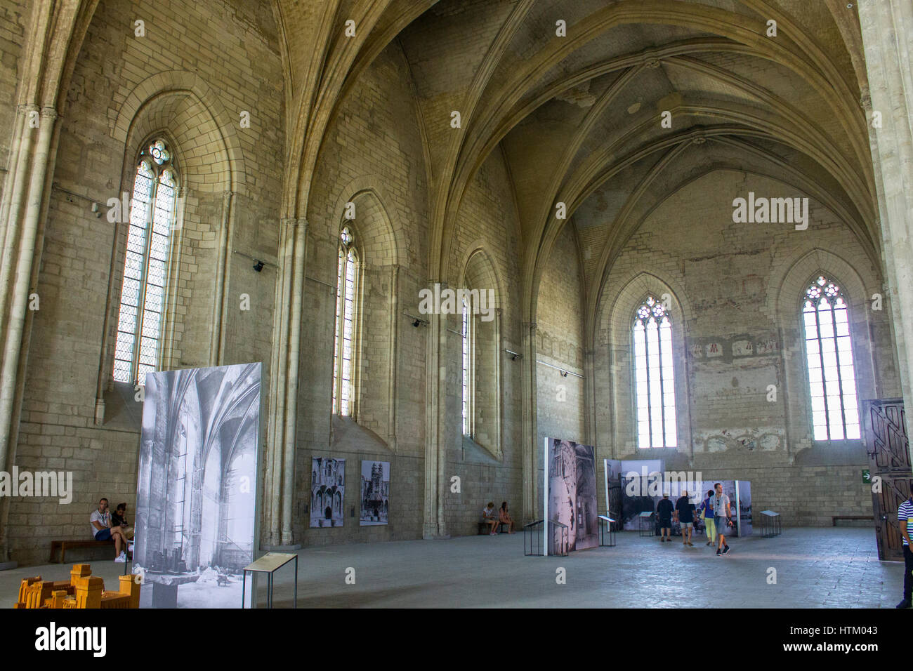 All'interno del Palais des Papes o Palazzo Papale, uno dei più grandi e medievali più importanti edifici gotici in Europa. Un sito del Patrimonio Mondiale dal 19 Foto Stock