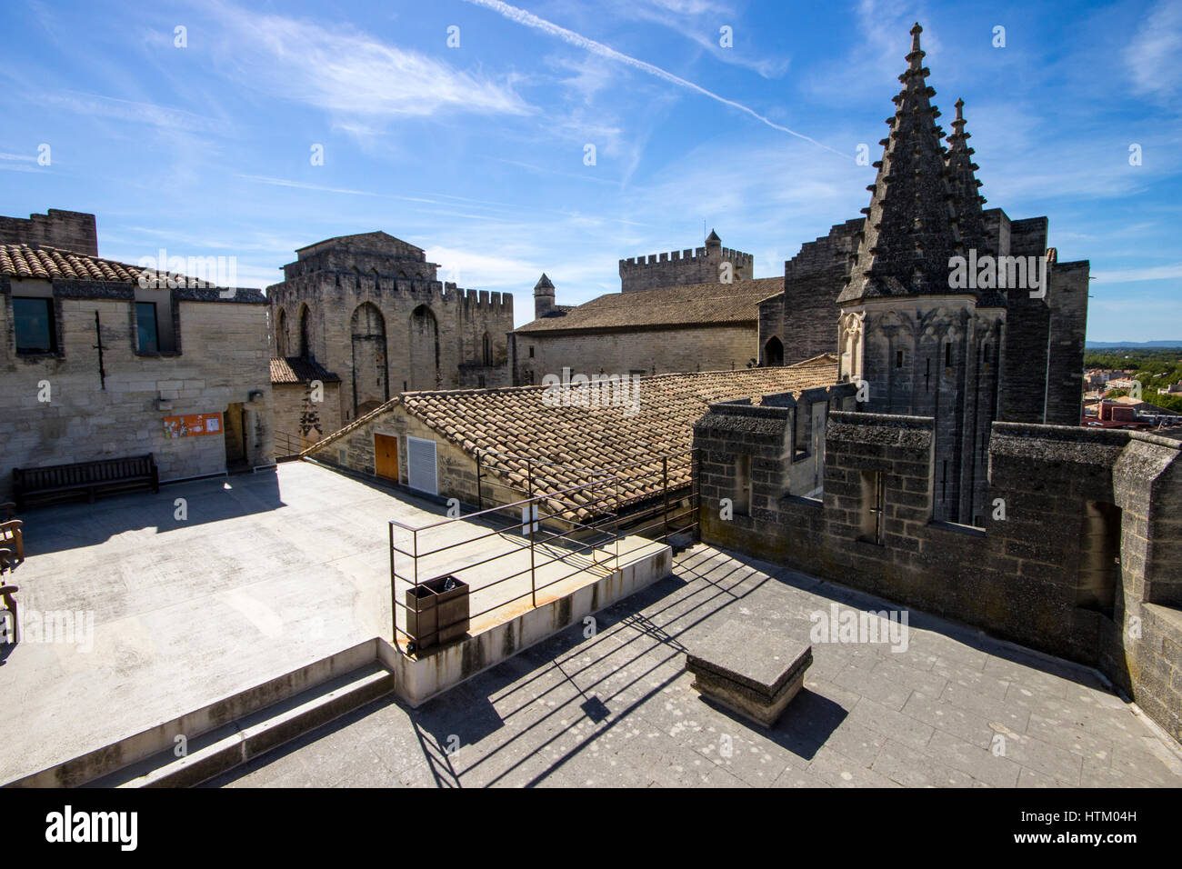 All'interno del Palais des Papes o Palazzo Papale, uno dei più grandi e medievali più importanti edifici gotici in Europa. Un sito del Patrimonio Mondiale dal 19 Foto Stock