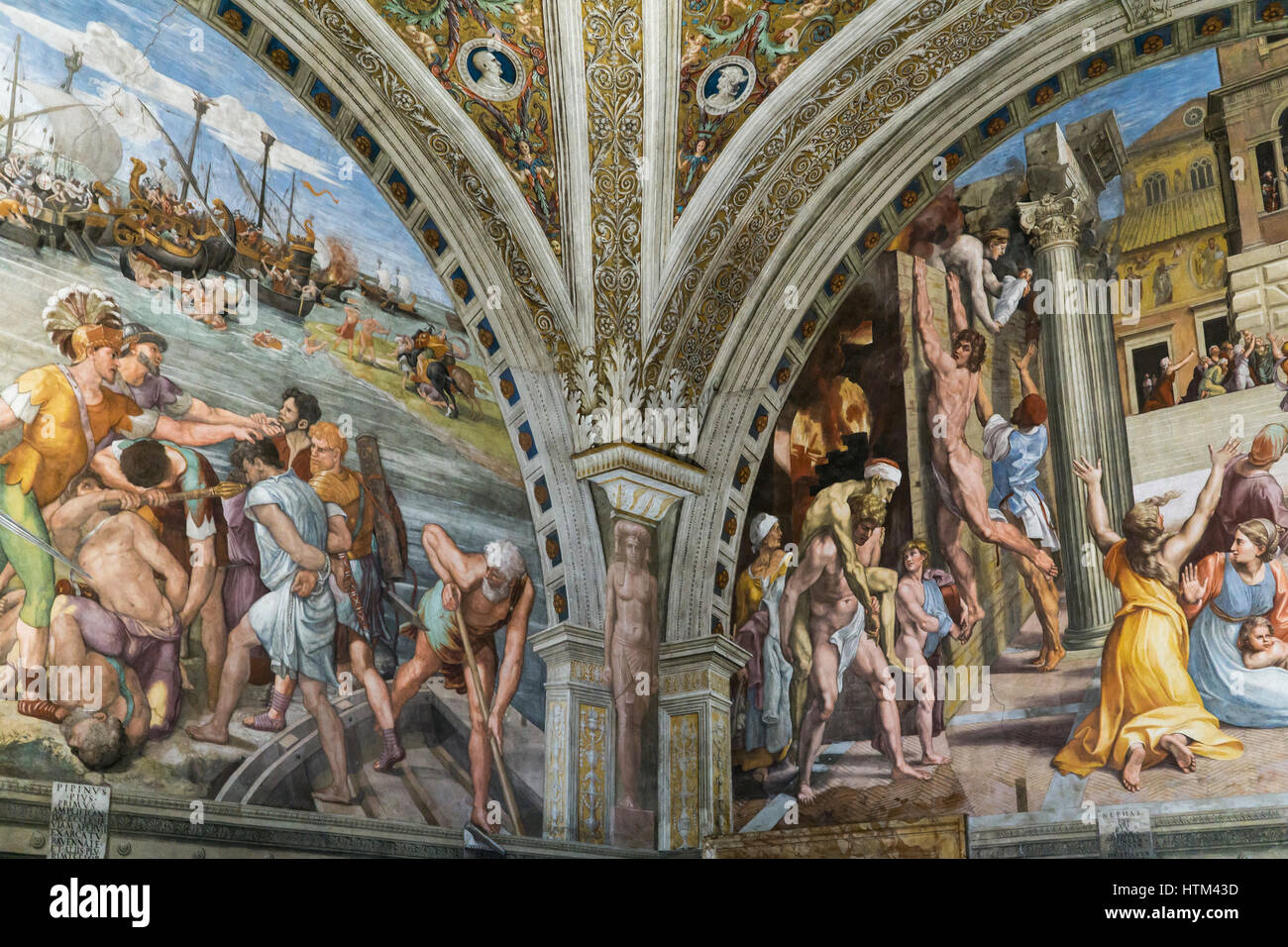 Le stanze di Raffaello(1508-1524) nel Museo del Vaticano, Raffaello(!483-1520). Città del Vaticano, Roma,l'Italia. Foto Stock