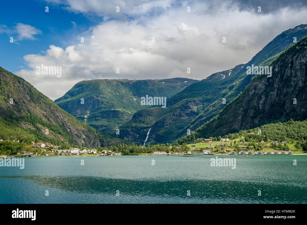 Fiordo norvegese paesaggio Foto Stock