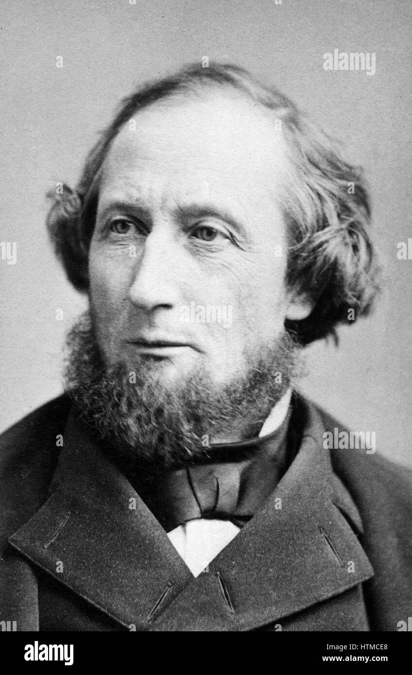 CYRUS WEST FIELD (1819-1892) finanziere americano di cui la società di cui il primo cavo telegrafico attraverso l'Atlantico nel 1858 Foto Stock