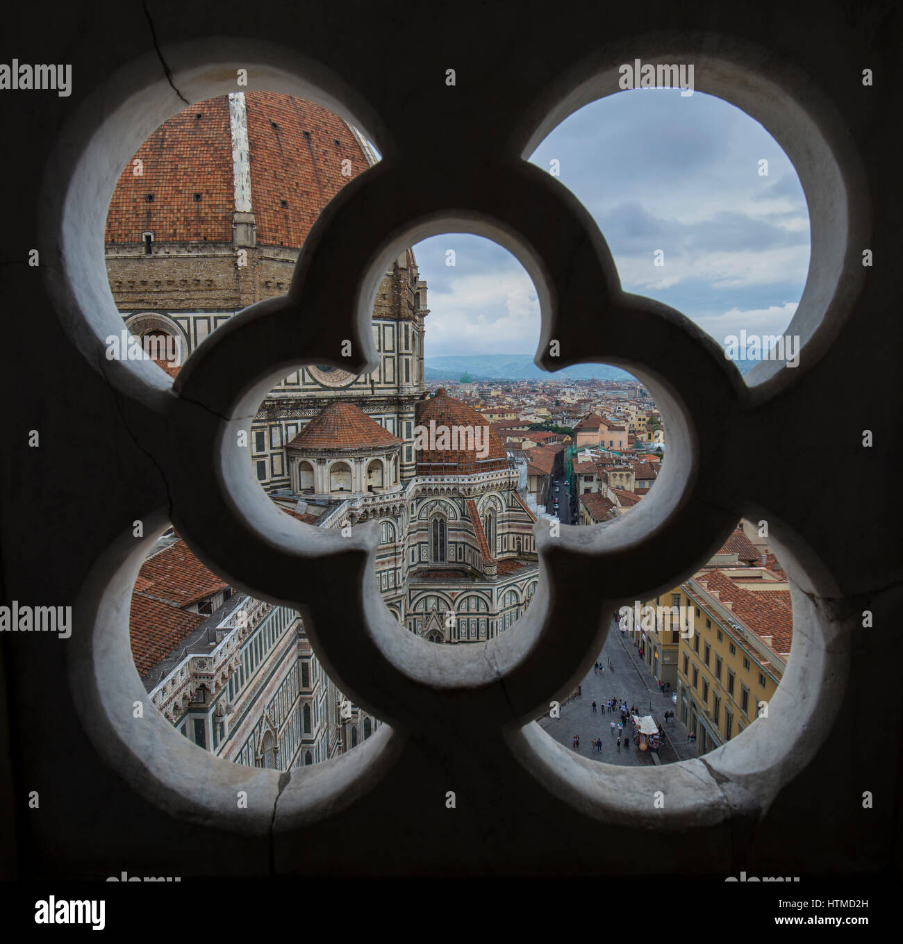 Firenze Veduta della città dal Campanile di Giotto in Italia Foto Stock