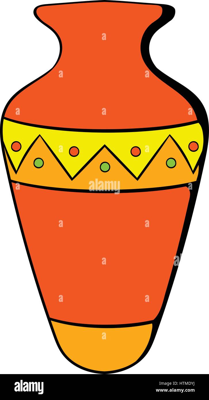 Vaso egiziano icona cartoon Illustrazione Vettoriale