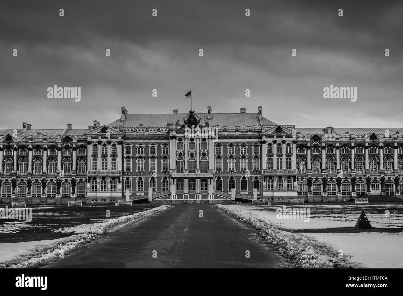Il Palazzo di Caterina a Carskoe Selo, Pushkin, San Pietroburgo Foto Stock