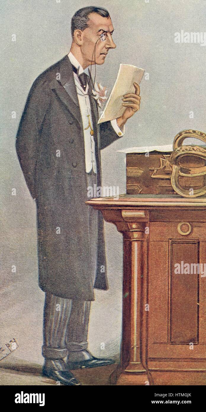 "Le colonie': Joseph Chamberlain (1836-1914) liberale britannico comincia nel momento in cui fu Segretario di Stato per le colonie (1895-1903). Dopo il cartone animato da "PY" dal "Vanity Fair', London, 1901 Foto Stock