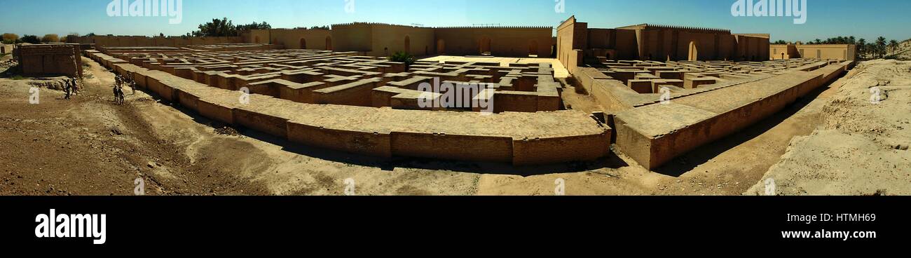Il sito di Babilonia Al Hillah - Iraq Babilonia, città-stato dell'antica Mesopotamia, fondata agli inizi del III millennio A.C. Foto Stock