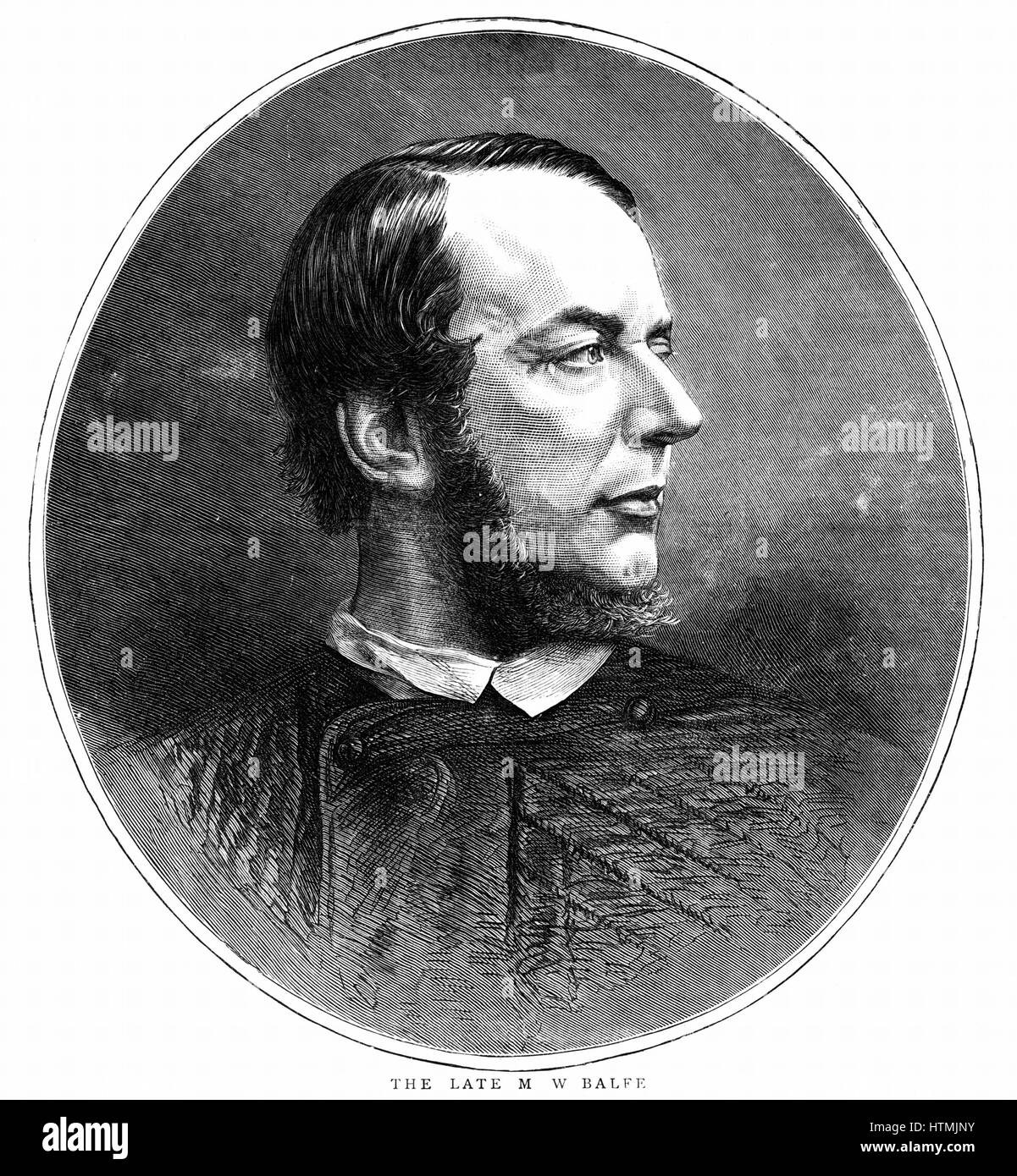 Michael William Balfe (1808-70) Irish-nato inglese il cantante e compositore. Ha studiato con Rossini. Conduttore di Londra Opera Italiana 1846. Ricordato per la sua opera "Bohemian Girl' (1843). Incisione c1870 Foto Stock