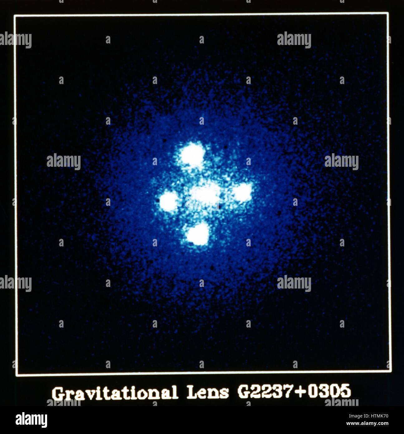Croce di Einstein Quasar: lente gravitazione G2237+0305. Fotografia della NASA. Foto Stock