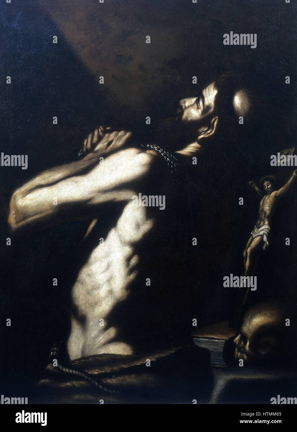 Louis (Alois) Finson (c1580-1617) pittore fiammingo. San Girolamo. Olio su tela. Collezione privata Foto Stock