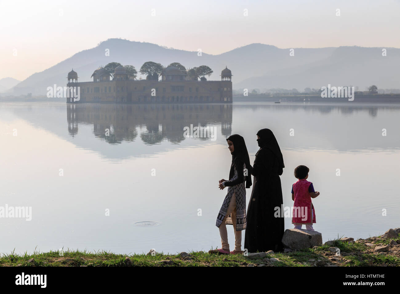 Jal Mahal Palace, a Jaipur, India Foto Stock