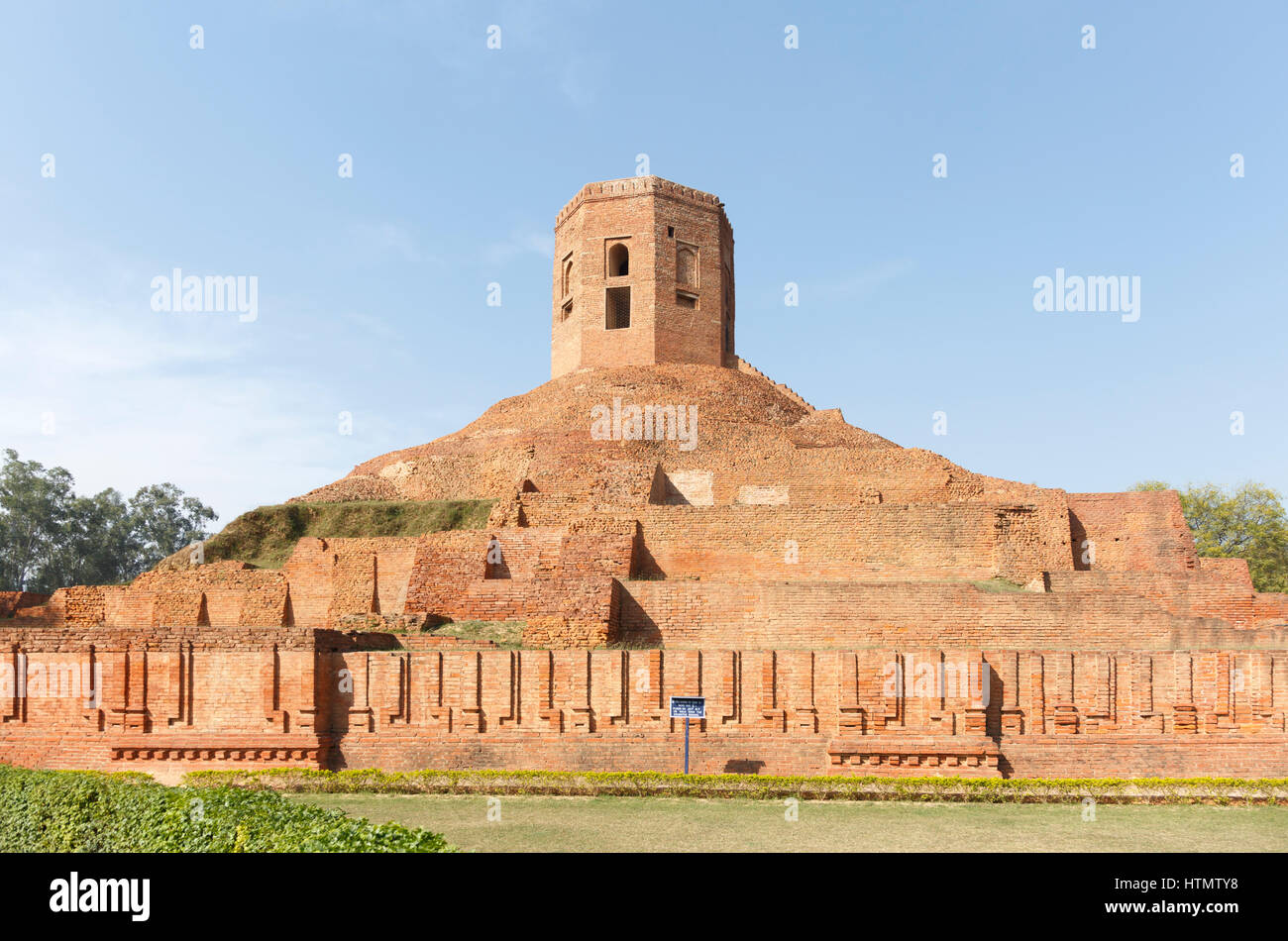 Chaukhandi Stupa, Sarnath, India Foto Stock