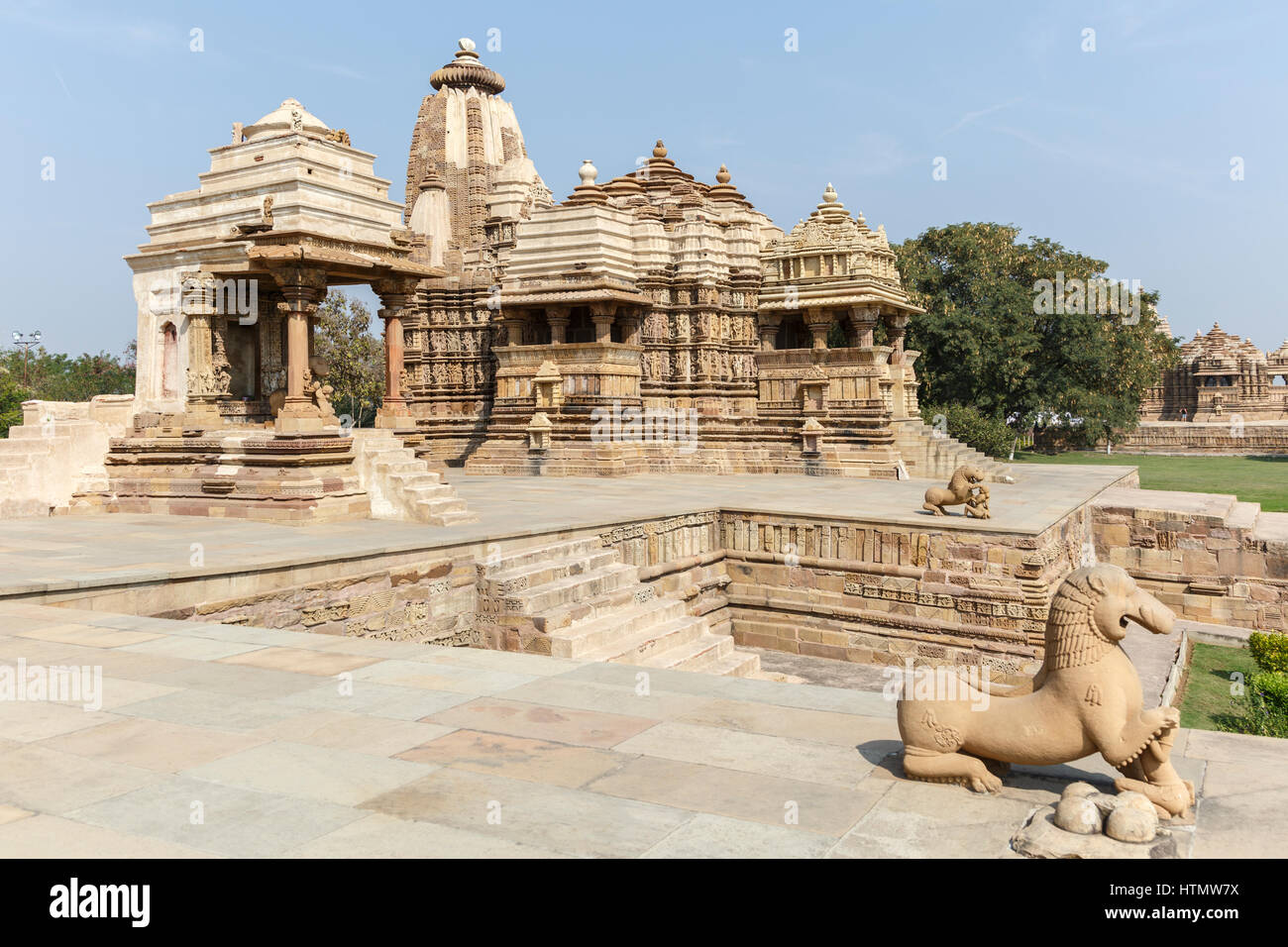 Tempio Jagadambi, tempio del distretto di Khajuraho, Khajuraho, Madhya Pradesh, India Foto Stock