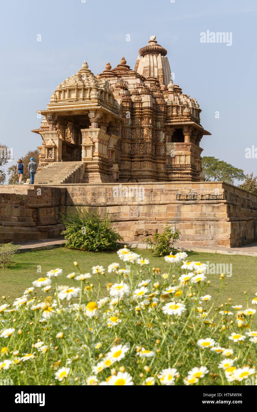 Tempio Jagadambi, tempio del distretto di Khajuraho, Khajuraho, Madhya Pradesh, India Foto Stock