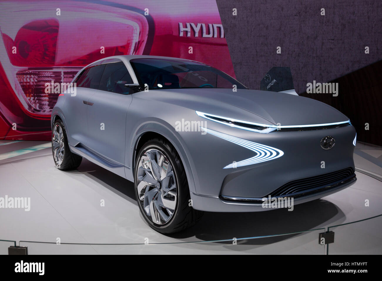 Hyundai FE cella a combustibile concetto alla 87th International Motor Show di Ginevra Foto Stock