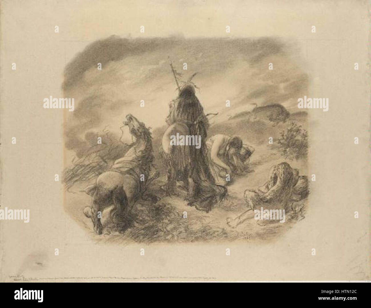 Mikolas Ales 18. 11. 1852-10. 7. 1913 - Ohen z cyklu Zivly Foto Stock