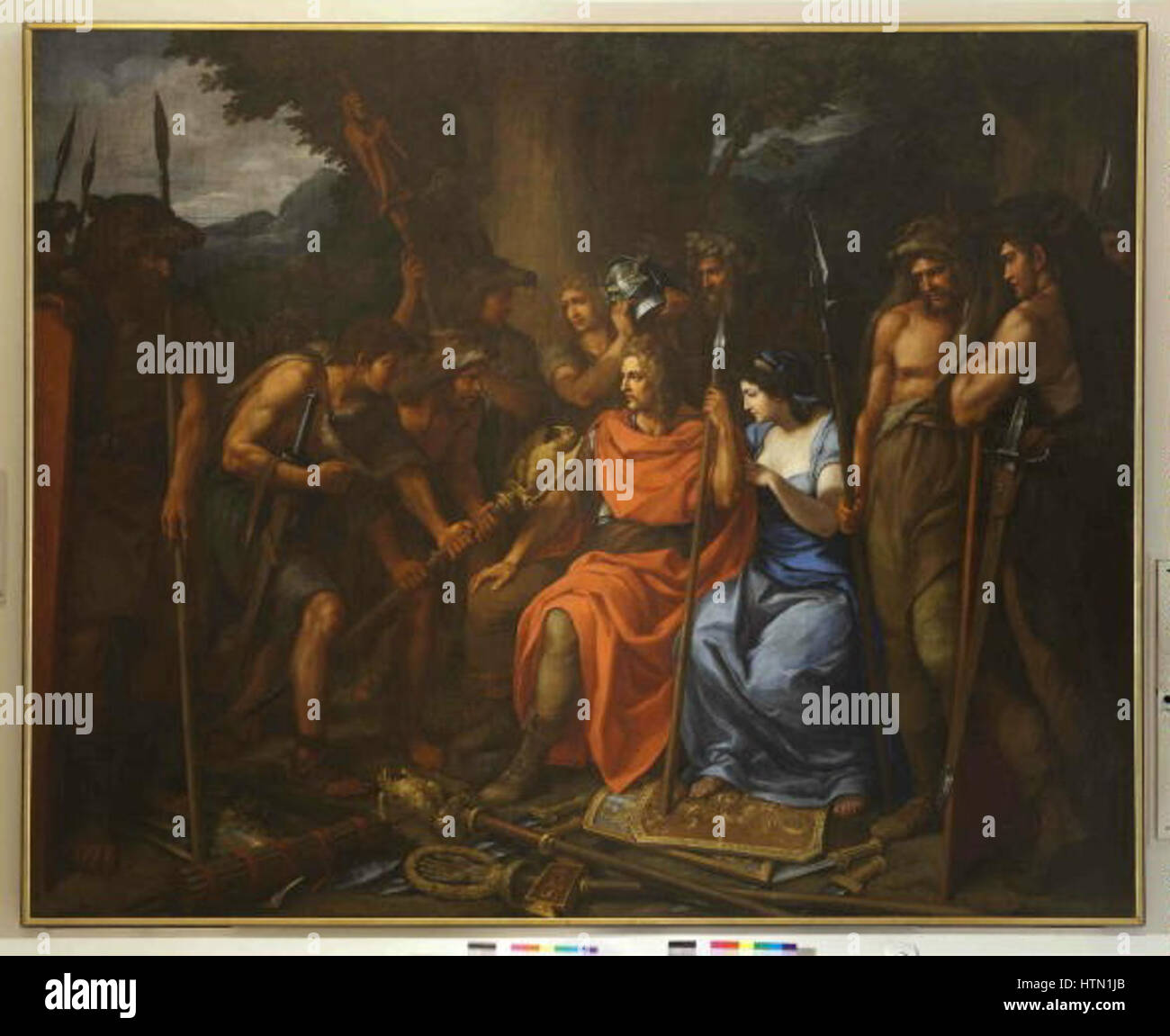 Josef ml. Bergler 1753-1829 - Herman po bitve v Teutoburskem lesa - Herman po bitve v Teutoburskem lesa prijima ukoristene trofeje Foto Stock