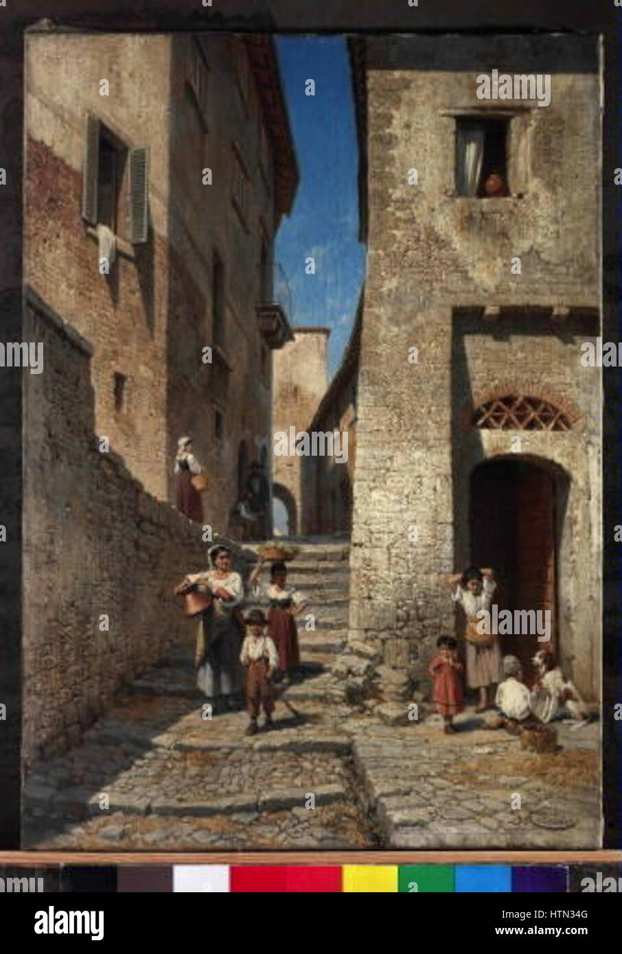 Jacques Francois Carabain 1834-1892 - Schody v Poggiodomu Foto Stock