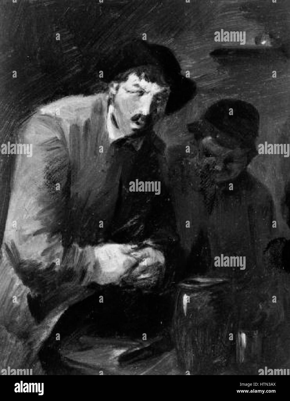 Wilhelm Busch 1832-1908 - Bolavy palec Dva pijaci Foto Stock