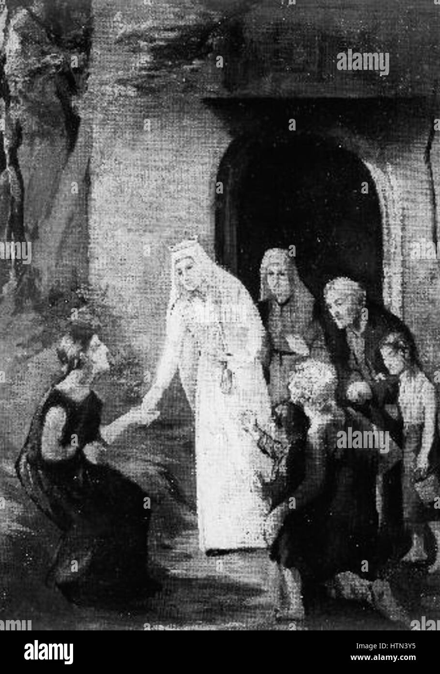 Karel Javurek 30. 7. 1815-24. 3. 1909 - Rozdavani almuzny Foto Stock