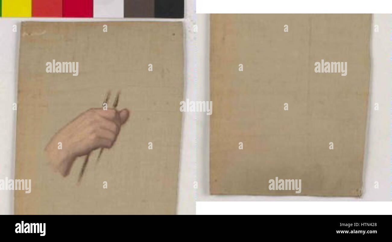 Karel Javurek 30. 7. 1815-24. 3. 1909 - Studie ruky Foto Stock