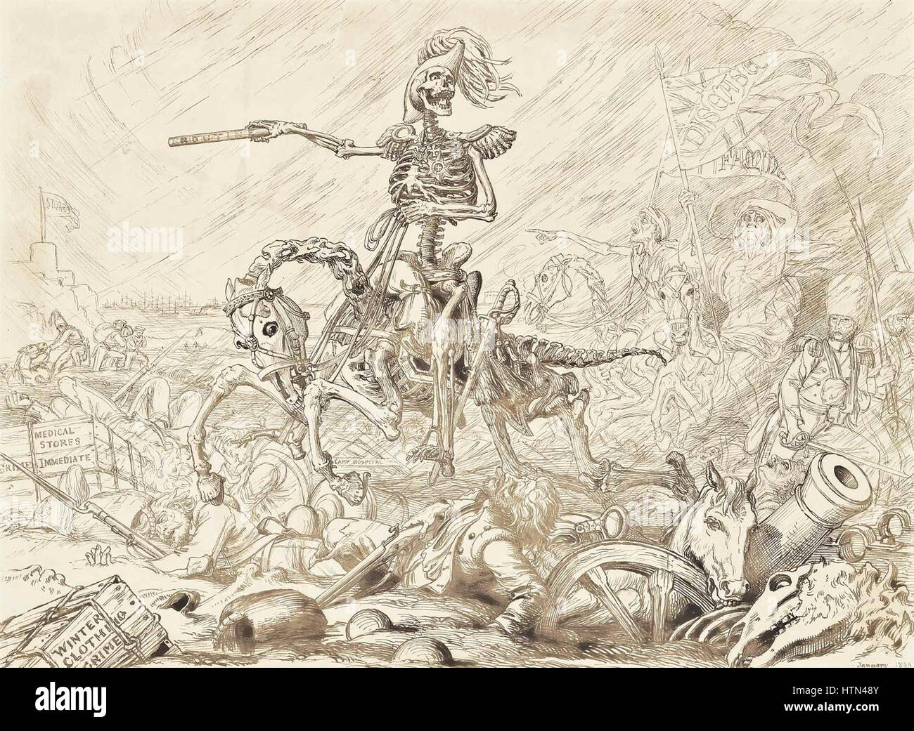 Il dipinto di Joseph Noel Paton raffigura il comandante in capo delle forze britanniche durante la guerra di Crimea, mostrando le figure militari e l'ambiente ad alta posta degli anni '1850 Il dipinto enfatizza la forza e le qualità di leadership degli ufficiali coinvolti nel conflitto. Foto Stock