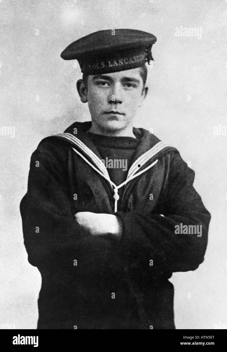 Jack Cornwell, il "eroe ragazzo" di Jutland, di età 16 anni e mezzo, in una fotografia del circa 1915, di Central News. Foto Stock