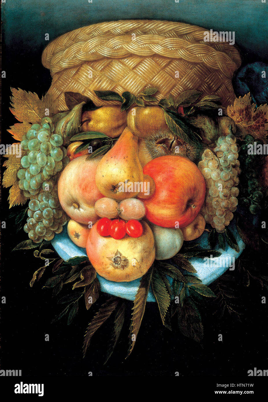 Giuseppe Arcimboldo - Cesto di frutta Foto Stock