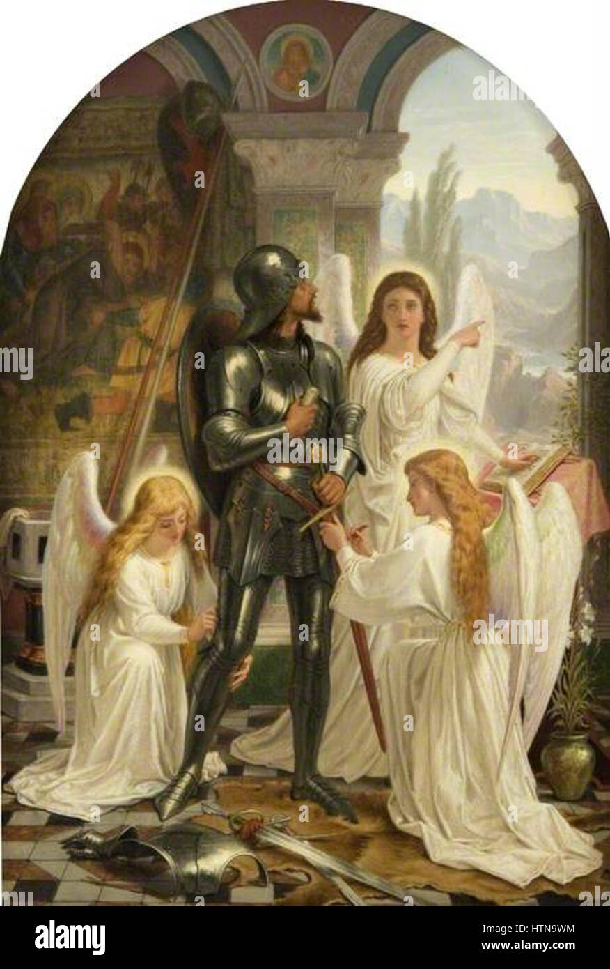 Joseph Noel Paton - Cristiano di armamento per la lotta Foto Stock