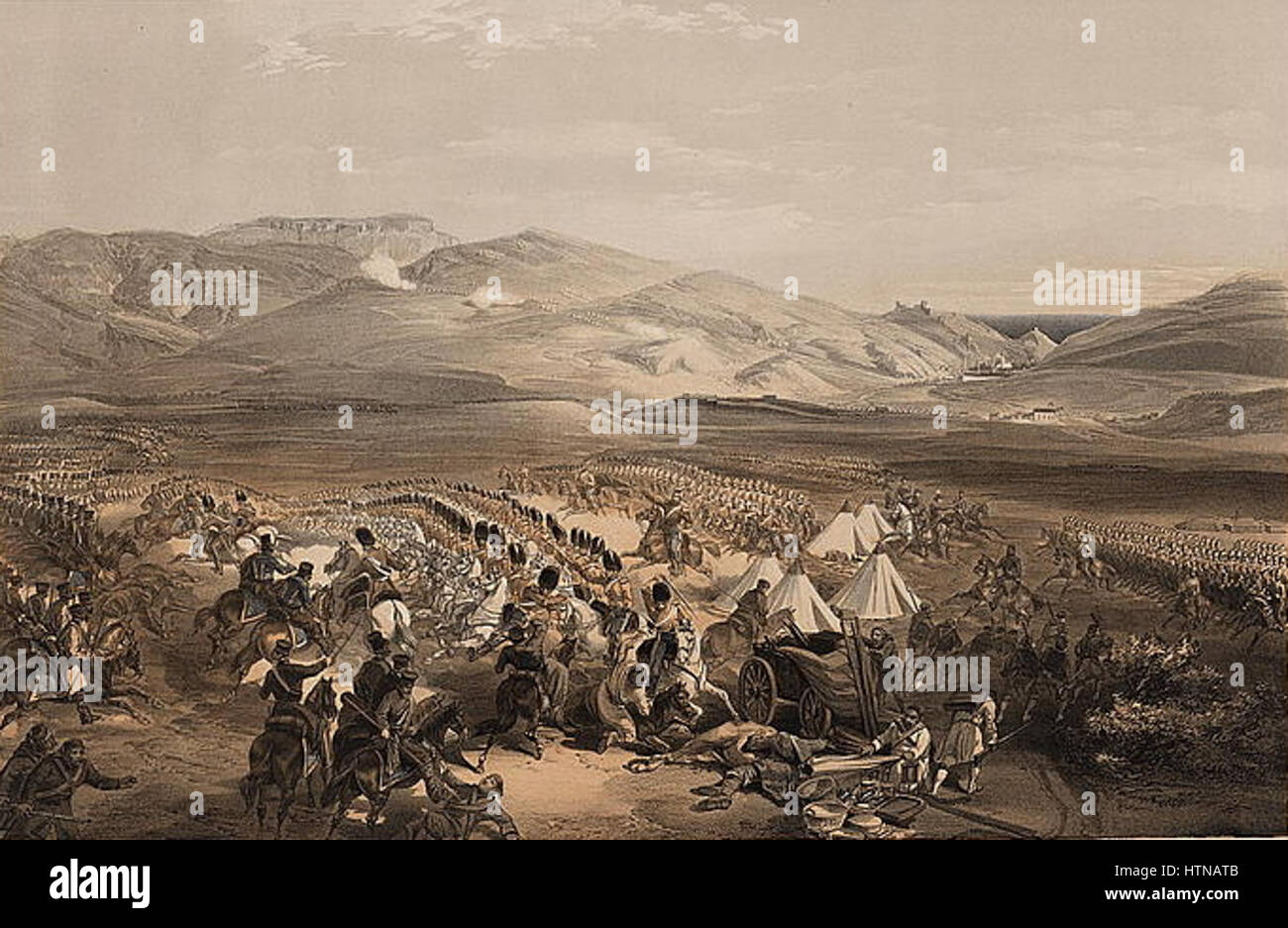 Carica della cavalleria pesante brigata, XXV Octr. 1854 Foto Stock