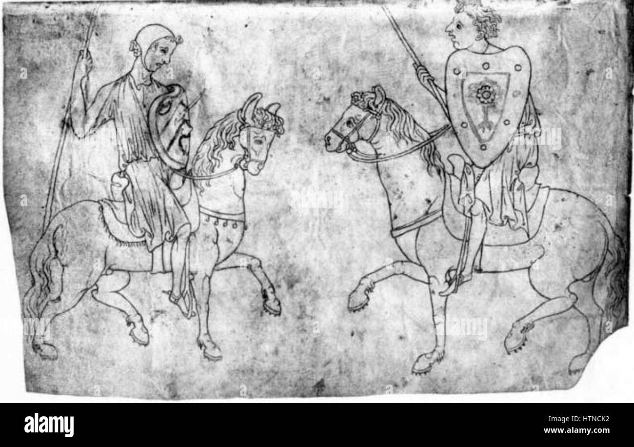 *Villard de Honnecourt - Sketchbook* è una collezione di schizzi architettonici e ingegneristici creati da Villard de Honnecourt, un maestro francese del XIII secolo. Gli schizzi presentano disegni dettagliati di strutture gotiche, invenzioni meccaniche e altre illustrazioni tecniche, che riflettono l'ambiente intellettuale del tempo. Foto Stock