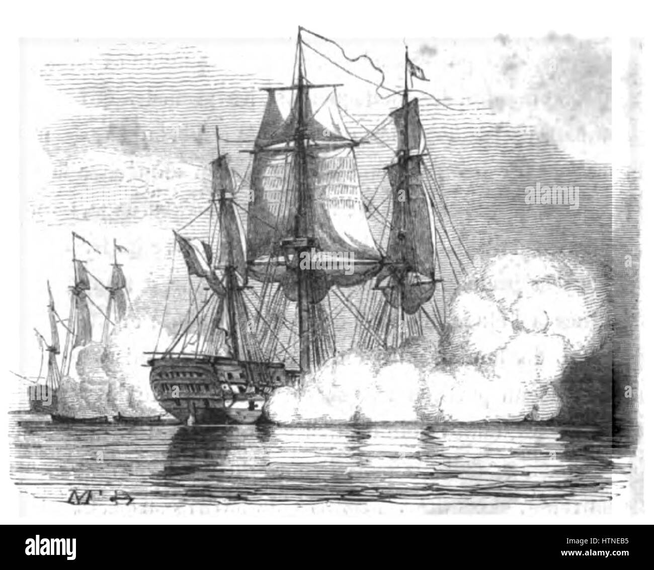 "La Marine" di Pacini è un dipinto marino che raffigura la bellezza e la potenza del mare. Conosciuto per i suoi paesaggi marini dinamici, il dipinto cattura le forze naturali in gioco nell'oceano. Foto Stock