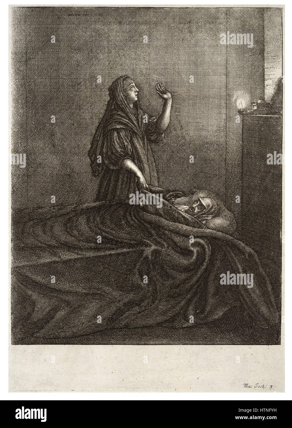 Venceslao Hollar - morti l uomo e la donna (stato 2) Foto Stock