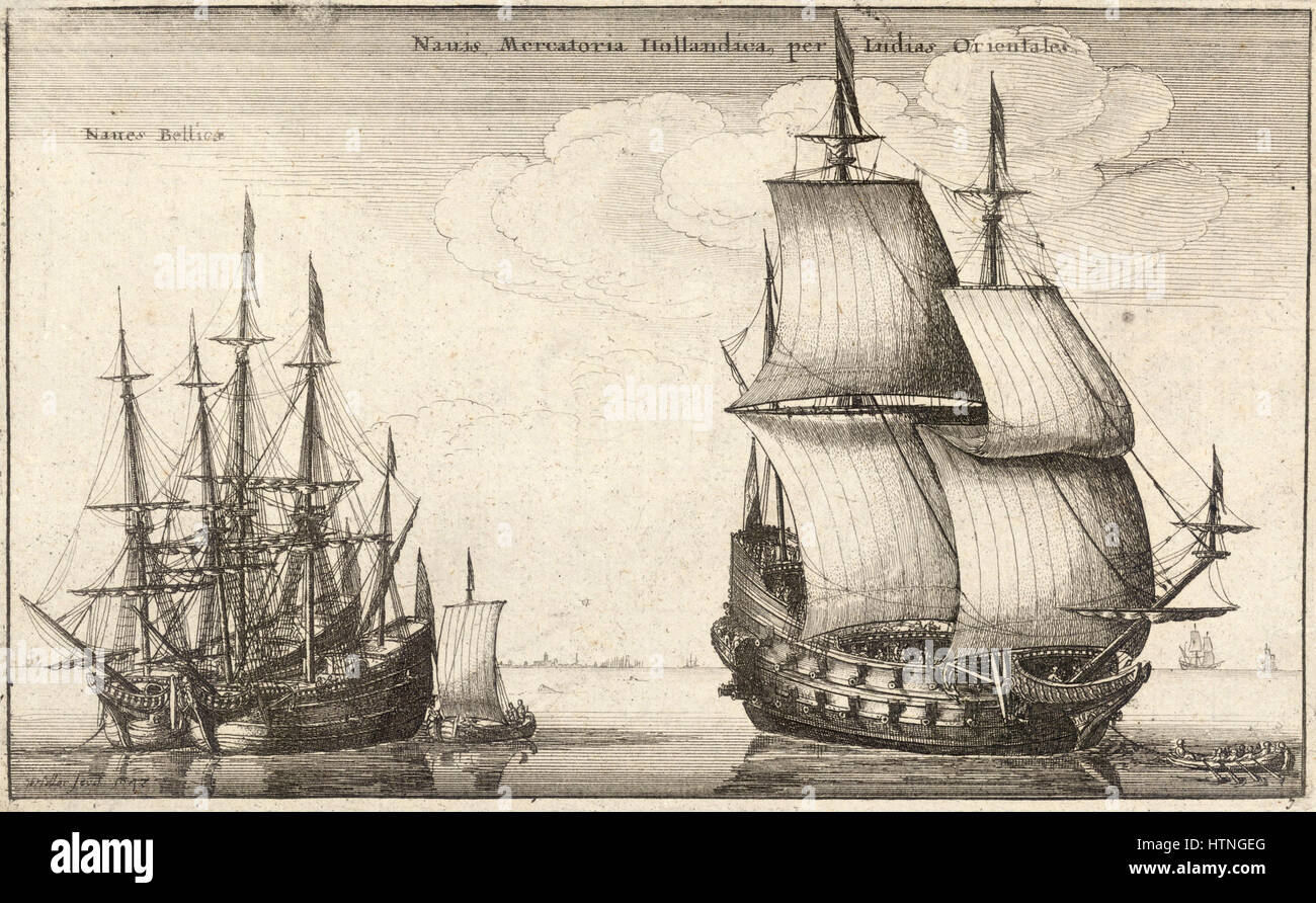Venceslao Hollar - Olandese East Indiaman (stato 2) Foto Stock