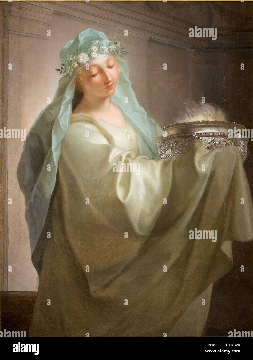 Jean Raoux - Vestal portante il fuoco sacro Foto Stock